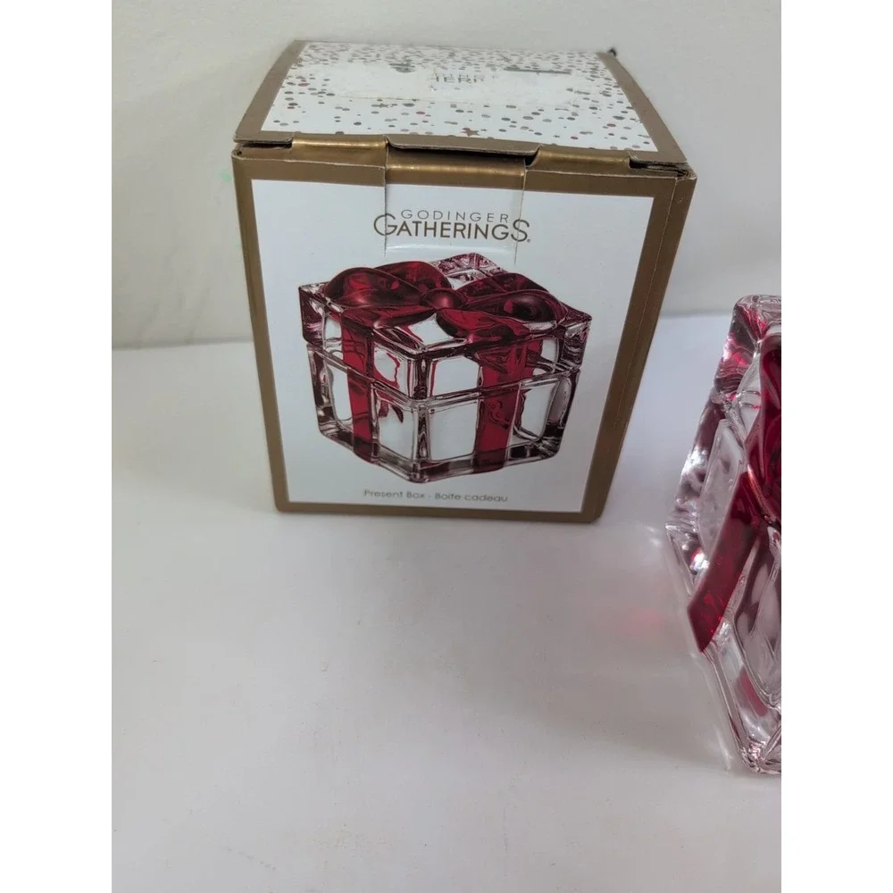 Shannon By Godinger Crystal Bow Box Trinket‎  Jewelry Box